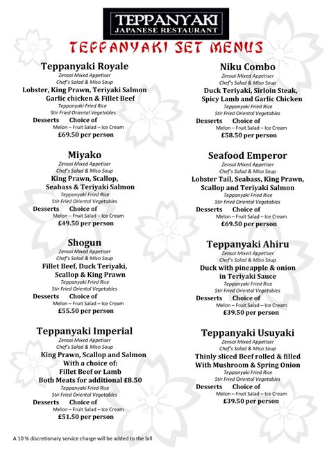 teppanyaki restaurant boxhill|Menu .